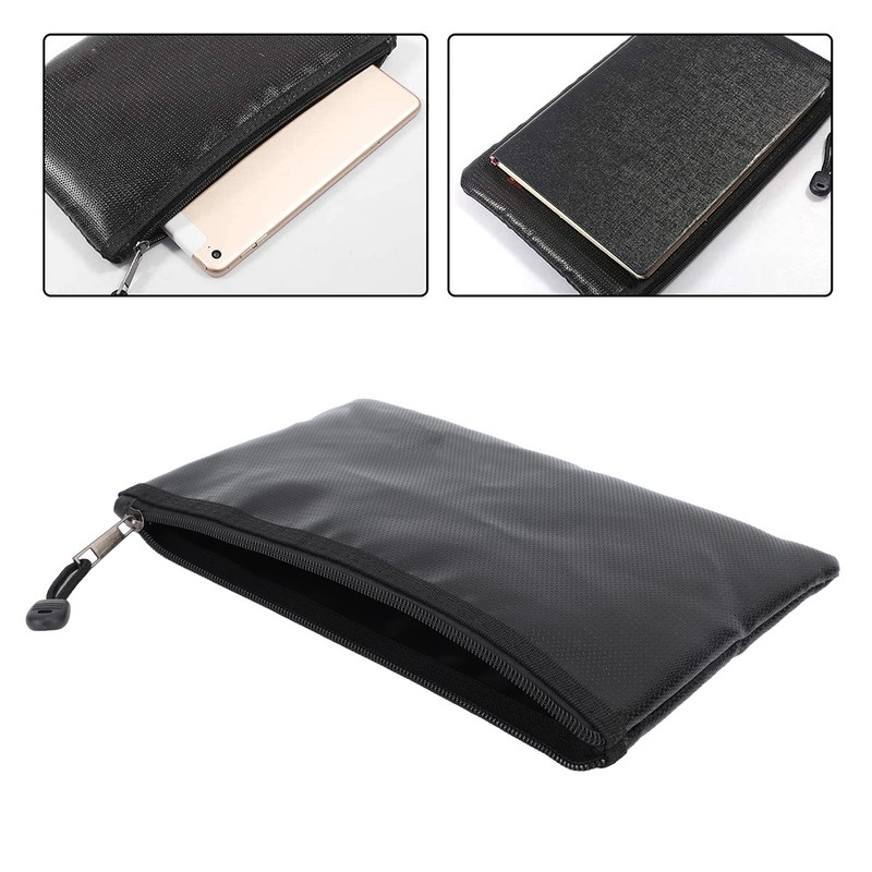 Fireproof Waterproof Document Bag Silicone Fiberglass Fabric Fireproof Pouch Large