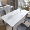 VOLEAAR 30CM x 500CM Glossy White Marble Contact Paper for