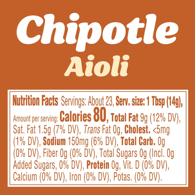 Kraft Chipotle Aioli, 12 fl oz Bottle