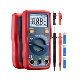 AstroAI Multímetro Digital Profesional Rango Automático Medidor de Corriente Voltaje AC/DC 1.5V 9V 12V Función de Voltaje Sin Contacto(NCV)