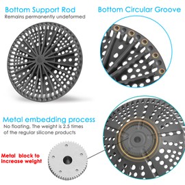 ABorCD Shower Drain Hair Catcher, Silicone 1 PCS Shower Drain Hair Catcher Large Premium Silicone Drain Protector Strainer for Shower Room 0001