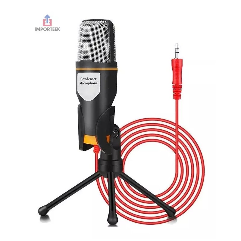 Importeek Microfono Condensador Alambrico Computadora Celular + Tripie