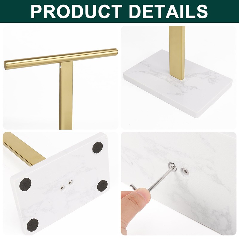 BathAce Hand Towel Holder, T-Shape Hand Towel Stand for Bathroom,