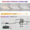 Huilefu Modern Dimmable LED Ceiling Light Fixture,with Remote Control 3