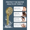Gold Filtered Shower Head with Handheld, YardMonet 6 Modes Shower