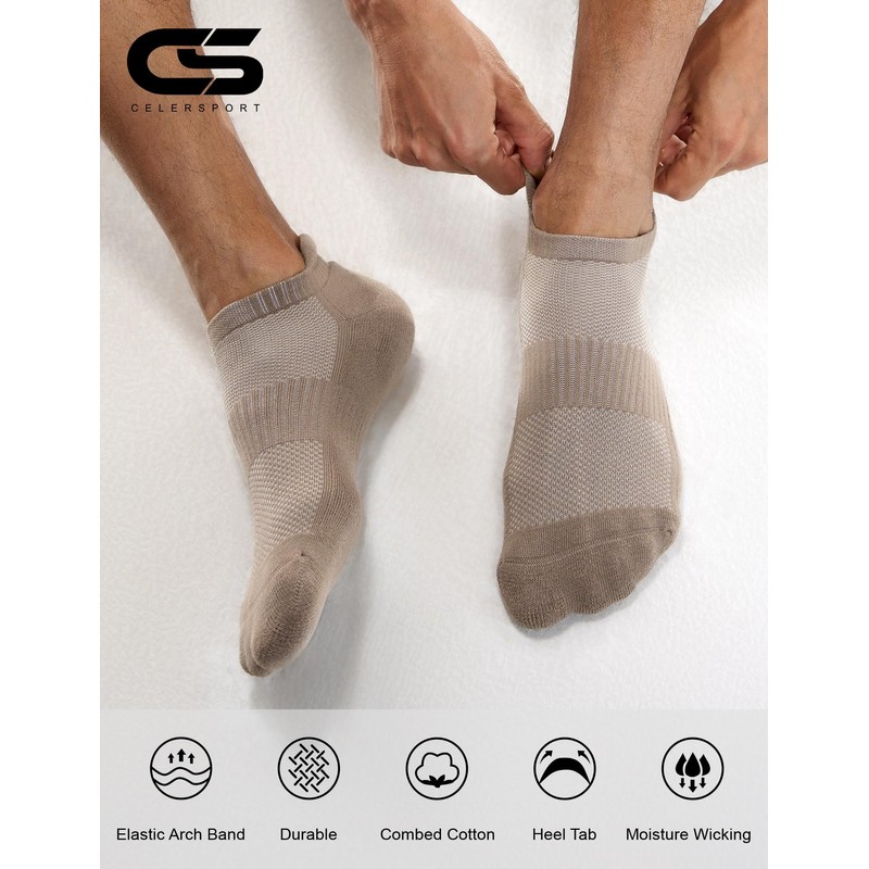 CS CELERSPORT Ankle Athletic Running Socks Low Cut Sport Tab