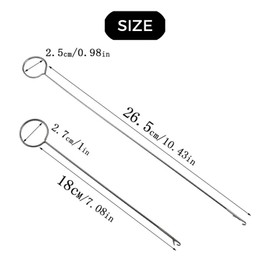 10Pcs Sewing Loop Turner Hook Set (5 Long & 5 Short) - Stainless Steel Handmade Sewing Tools for Fabric Tubes, Belts, Straps & Silicone Beads - DIY Knitting, Crafting Accessories with Latch