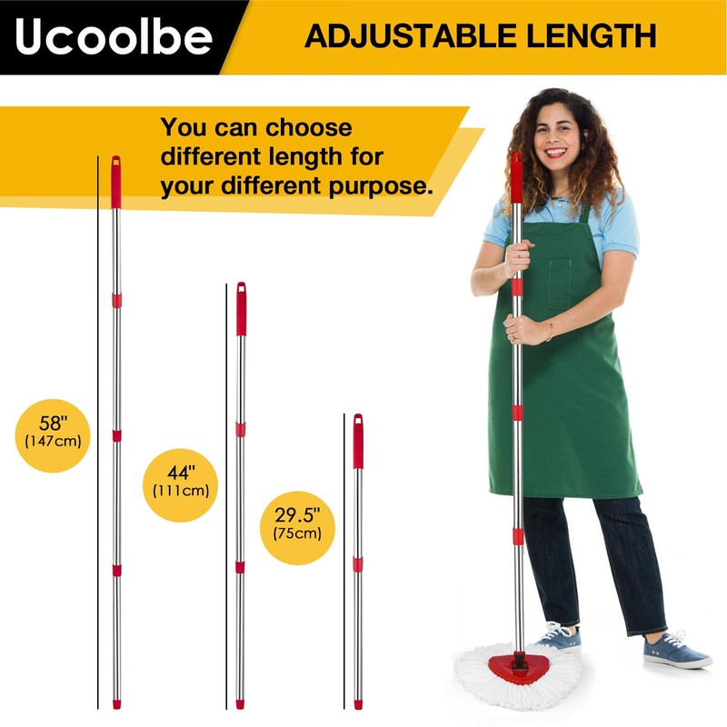 Spin Mop Replacement Handle for O-Cedar, 4-Section 30" to 58"