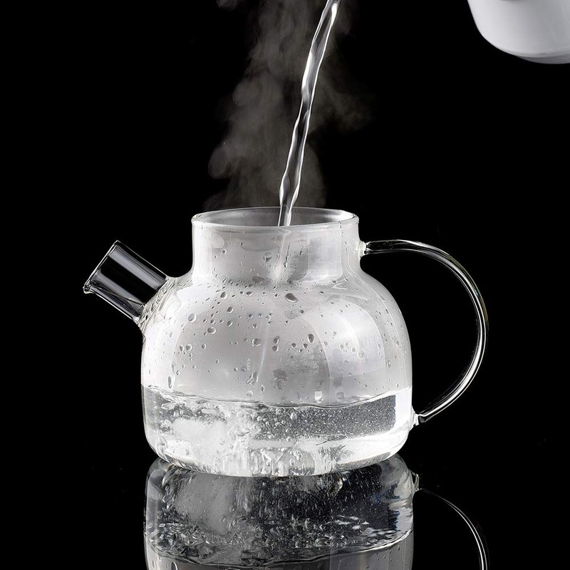 CnGlass Glass Teapot Stovetop Safe,20.3 oz Clear Tea pot with
