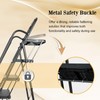 EASYBERG 5 Step Ladder with Safety Handrail, Heavy Duty Folding