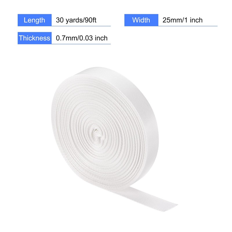 sourcing map Flat Nylon Webbing Strap 1 Inch 30 Yards