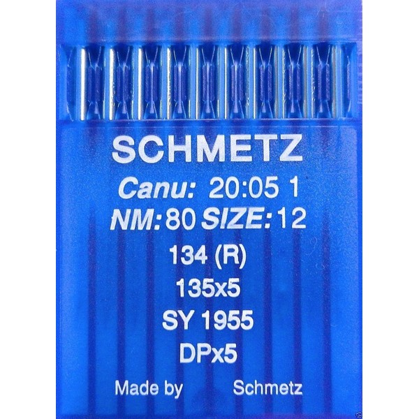 SCHMETZ 10 Round Piston Sewing Machine Needles System 134 (R)