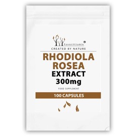 Forest Vitamin - Rhodiola Rosea Extract 300mg - 100 Kapseln - Rosenwurz - Energie - Stimmung - Gedächtnis & Konzentration