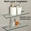 SAYAYO Floating Glass Shelves for Bathroom, Tempered Glass Shelf for