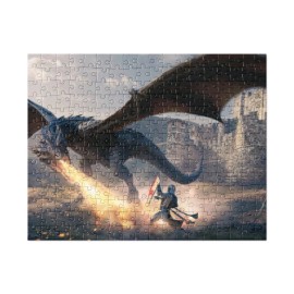 CW Collectibles and Antiques A knight's battle to slay the Dragon, Dragon Jigsaw puzzle
