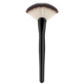 Luxspire Fan Makeup Brush, Single Large Soft & Dense Face Blush Powder Foundation Brushes, Professional Highlighting Make Up Brush, Makeup Tool, Black