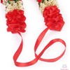 Estationeryhouse Handcrafted Two Artificial Flower Garlands, 24", Red and Gold