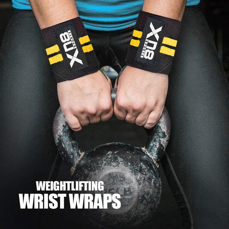 XN8 Weight Lifting Wrist Wraps With Thumb Loops Powerlifting Wrist