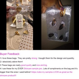 Ankirol 100pcs Sheer Organza Favor Bags 5x7 inch Wedding Baby Shower Drawstring Pouches (white gold leaf)