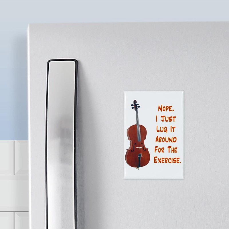 CafePress Cello For The Exercise Rectangle Magnet, 3"x2" Refrigerator Magnet