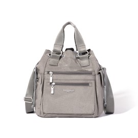 Baggallini Women's Modern Everywhere Drawstring Bag, Sterling Shimmer, One Size, Modern Everywhere Drawstring Bag