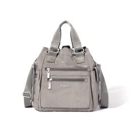 Baggallini Women's Modern Everywhere Drawstring Bag, Sterling Shimmer, One Size, Modern Everywhere Drawstring Bag