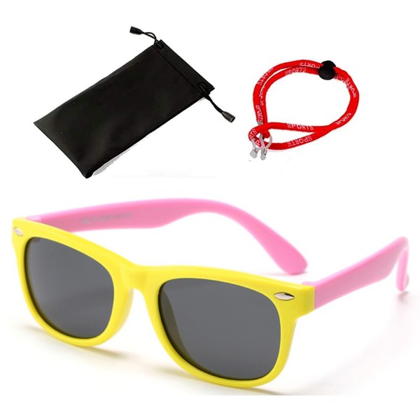 SMT Children's Sunglasses, Kids Sunglasses, Rubber Frame, Polarized Lenses, UV