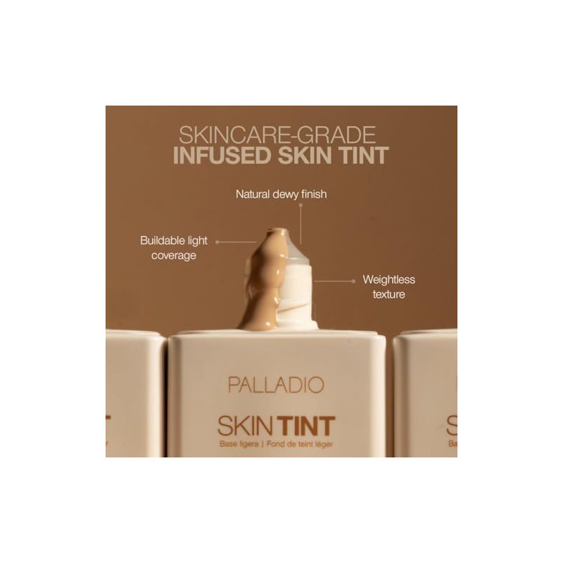Palladio Skin Tint con Aloe, Niacinamida y Ácido Hialurónico -