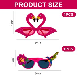 2 Pieces Dress Up Glasses, Funny Sunglasses, Funny Sunglasses, Crazy Sunglasses, Flamingo Sunglasses, Flamingo Accessories