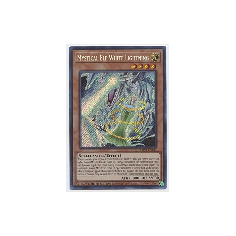 Yu-Gi-Oh! Mystical Elf White Lightning - LDS3-EN135 - Secret Rare