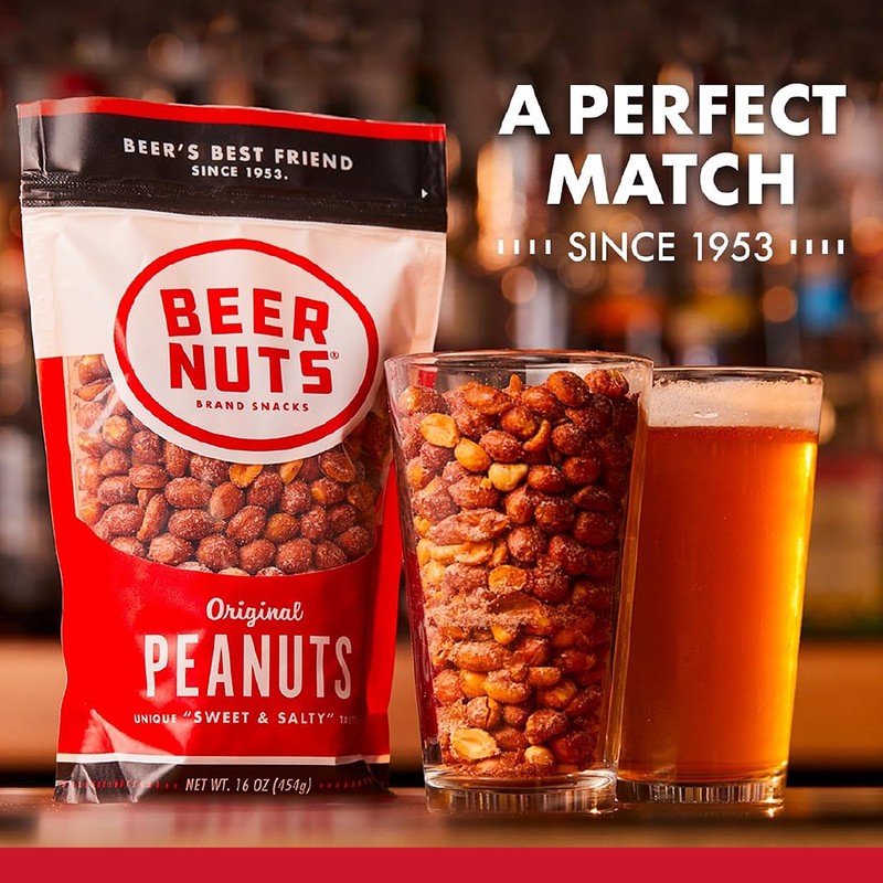 BEER NUTS Cashews | 12 oz. Can - Sweet and