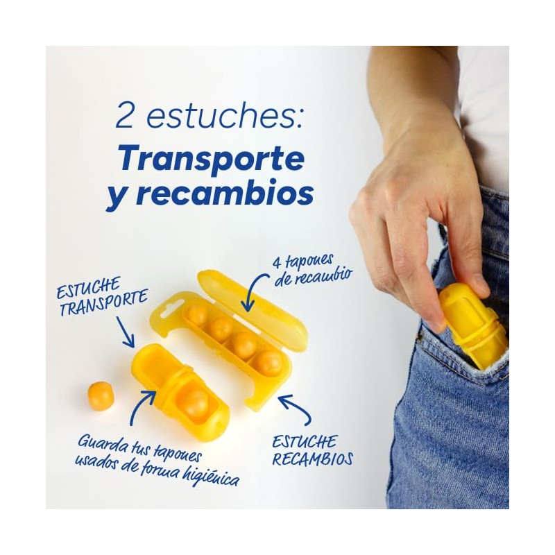 OMBO Quiet Thermal Adjustable and Mouldable Ear Plugs - Hypoallergenic