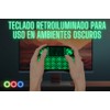 DOSYU Mini Teclado Inalámbrico con Luces para Smart TV, Consolas,