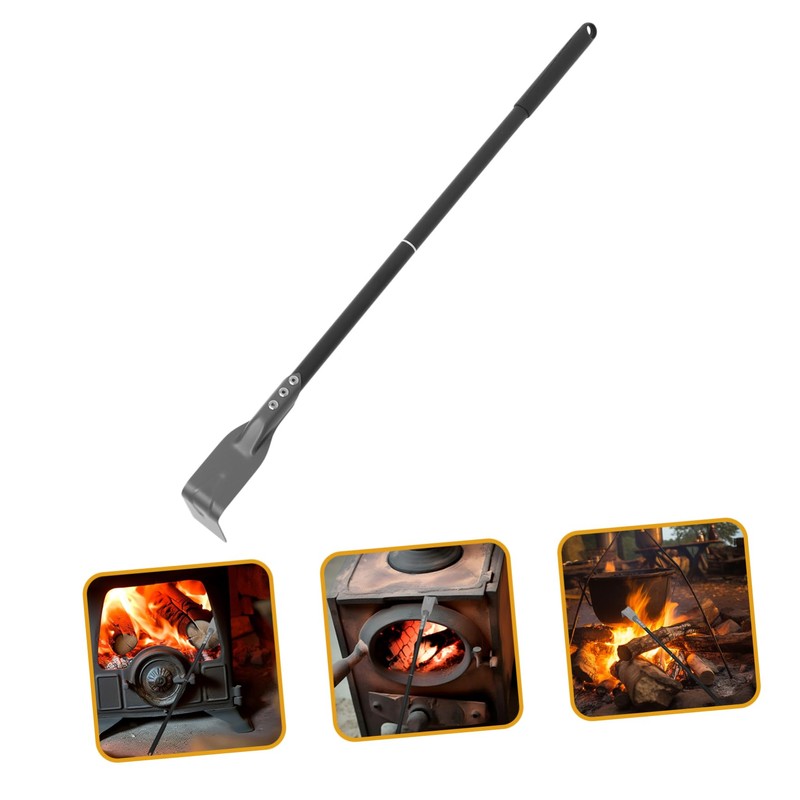 LABRIMP Charcoal Ash Cleaning Scraper Tool with Ergonomic Handle Fireplace