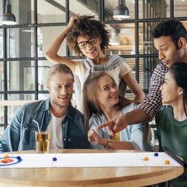 CS COSDDI Tabletop Games,Curling Game,Portable Team Board Games,Tabletop Training Family Party Games for Kids and Adults Indoor, Travel