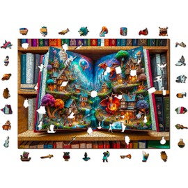 WOODEN.CITY WOODEN.CITY Enchanted Tales 1000 Teile Puzzle, Holzpuzzles für Erwachsene, Hergestellt EU, Größe 51,9 x 37,5 cm, Magisches Puzzle, Geschenk, Hobby