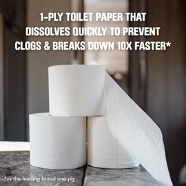 Scott Rapid-Dissolving Toilet Paper, 12 Double Rolls, Septic-Safe, Toilet Paper
