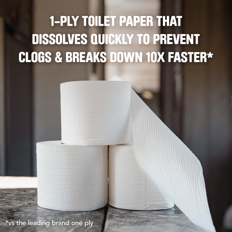 Scott Rapid-Dissolving Toilet Paper, 12 Double Rolls, Septic-Safe, Toilet Paper