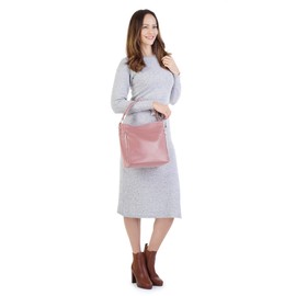 Cluty Women's Genuine Leather Handbag | | 020843, Purple