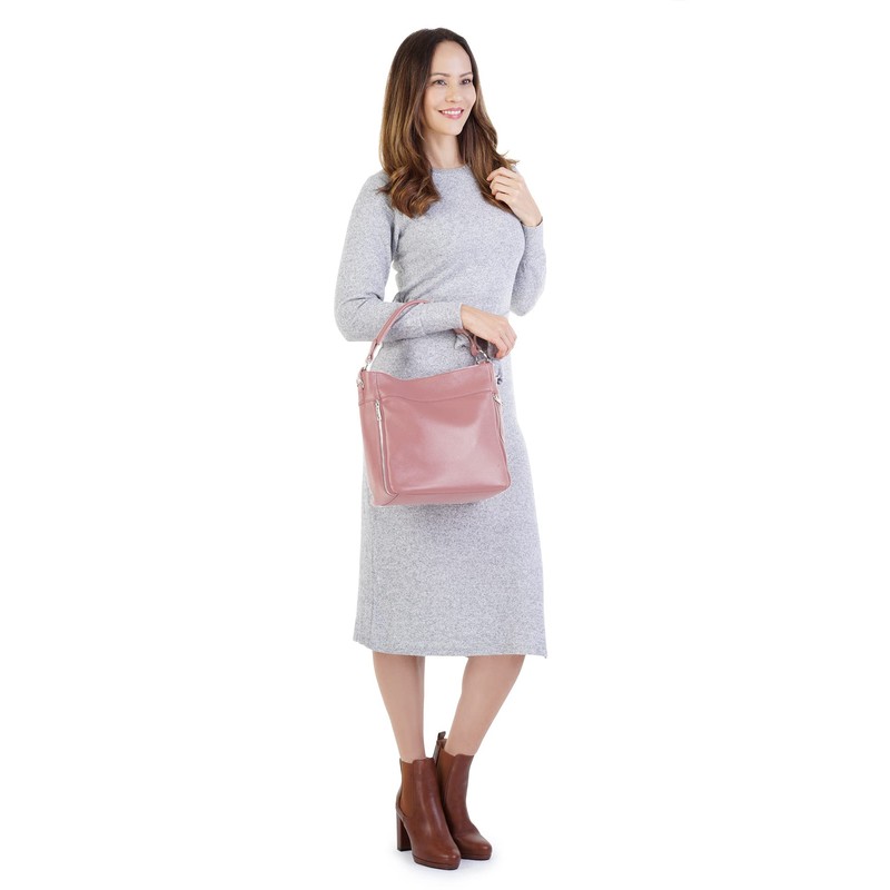 Cluty Women's Genuine Leather Handbag | | 020843, Purple