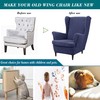 HFCNMY Wingback Chair Covers,2 Pieces Water Repellent Wingback Chair Slipcover
