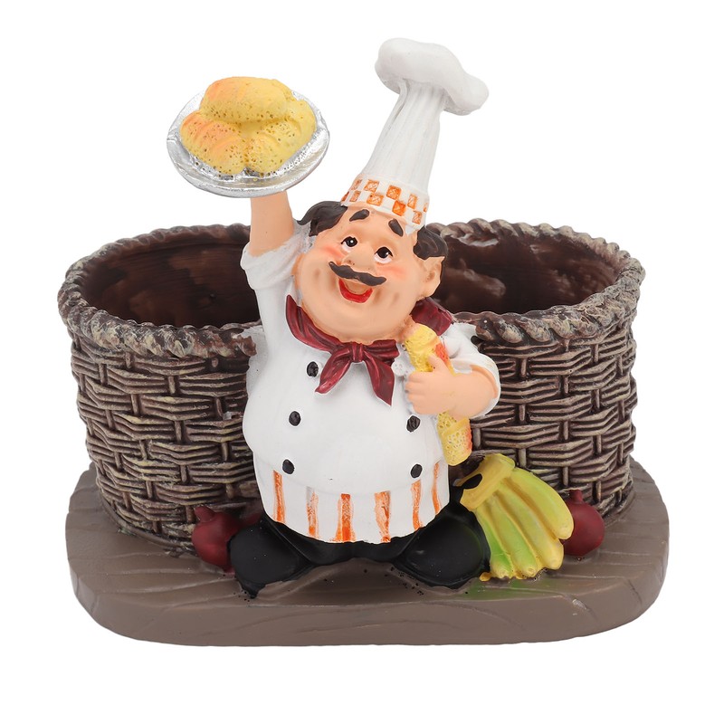 Chef Stature Holder Decorative Synthetic Resin Ingenious Vivid Chef Figurine