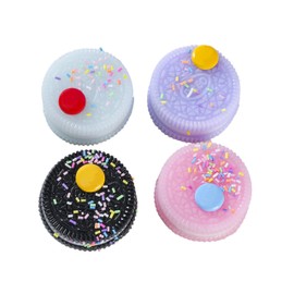 Taba Squishy Biscuits Squeeze Toys,Sensory Fidget Toy for Your Best Mellow and Chill,Party Favors,Perfect Desk Accessory for Adults (4pcs)
