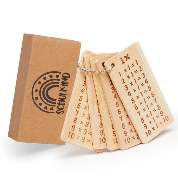 1 x 1 Wooden Flashcards - 1 Set of Math