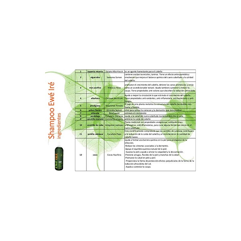 Shampoo Orgánico Y Ecológico Ewé Iré - 500ml