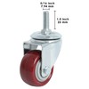 Finnhomy Swivel Caster Wheels 2 Inch Heavy Duty Threaded Stem
