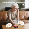Extra Large Talking Alarm Clock for Seniors, Voice Announcement of
