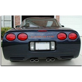 Rear Bumper Vinyl Inlay Decal - C5 Corvette 97-04 - (Color: Silver)