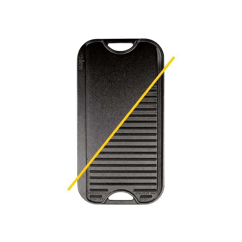 Lodge 20 x 10.44 Inch Pro-Grid Reversible Cast Iron Grill/Griddle