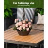 Koutemie 2-in-1 Umbrella Planter for Patio Table & Pole, Half